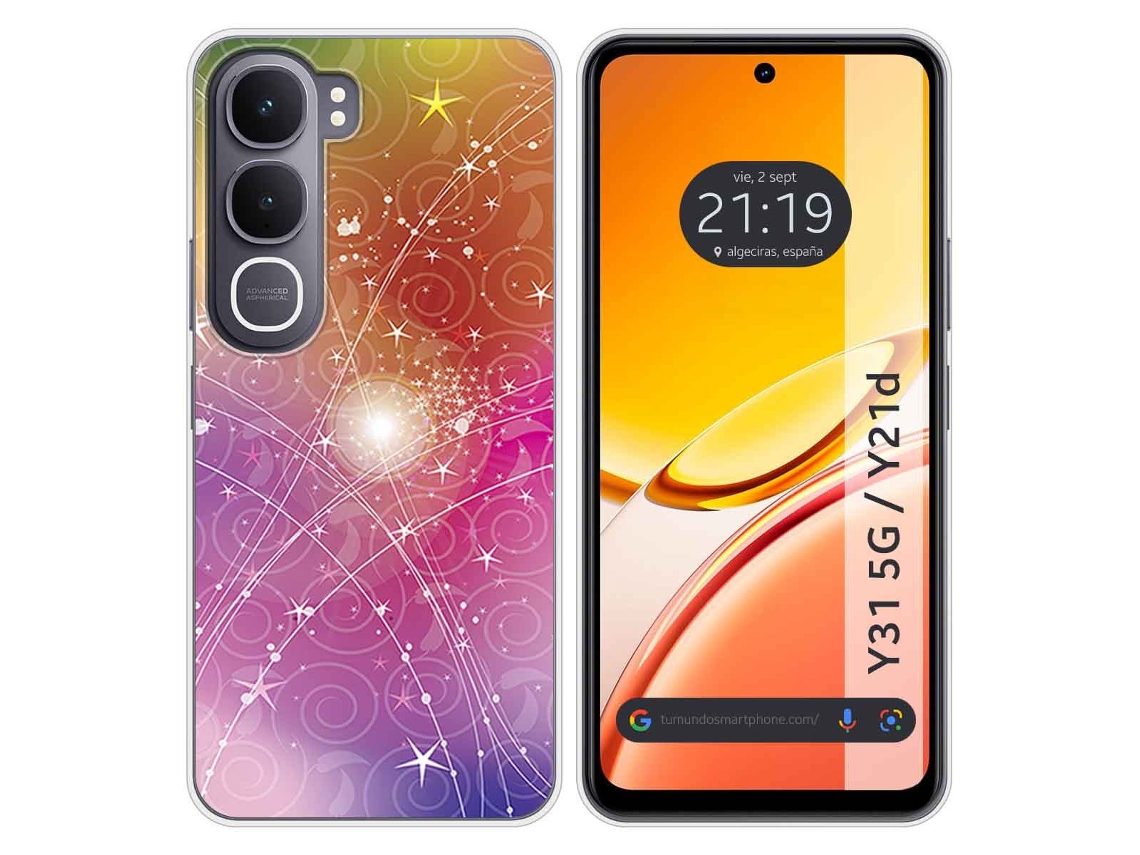 Capa Tumundosmartphone De Silicone Para Vivo Y31 5g / Y21d Com Desenhos Abstratos