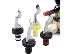 Pacote com 4 Rolhas Universais BRILVIBERA para vinho e champanhe com alavanca