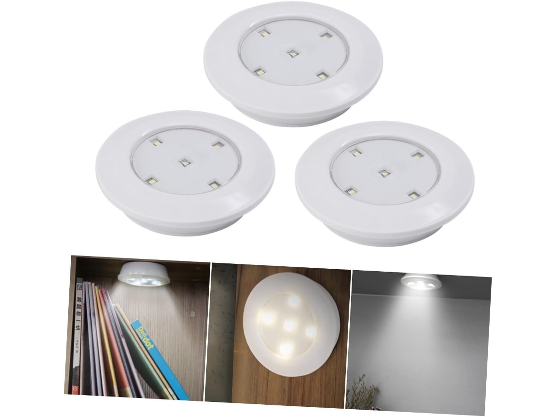 Iplusmile Luz Noturna Led Sem Fio Com Controle Remoto, Pacote 3,