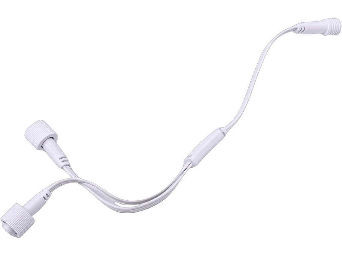 Cabo Extensor Divisor Em Y De 3 Pinos Para Iluminação Externa, 1 Macho