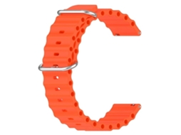 Lurelia Pulseira, Compatível Com Garminmove Luxe 20mm Ocean Style Silicone Cor Sólida Laranja, Acabamento Moderno