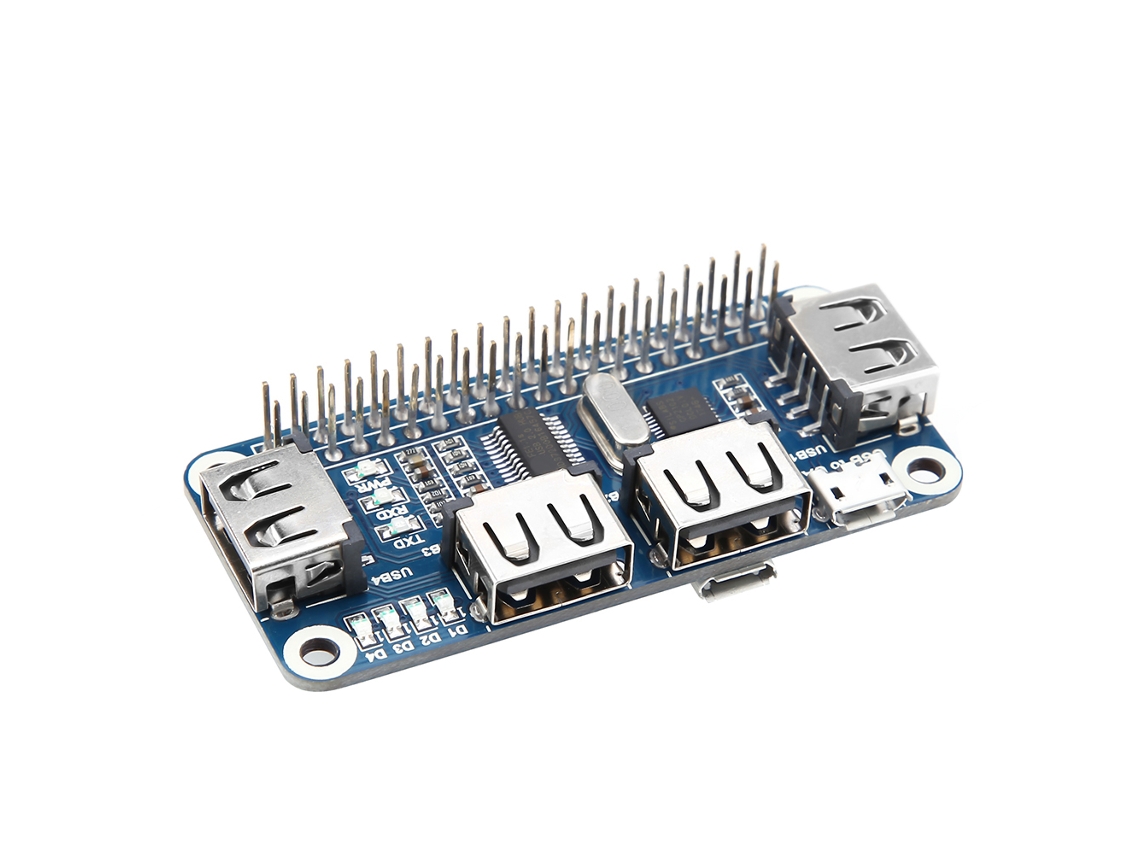 Laxiscreed Hub Otg Micro Usb De 4 Portas Para Raspberry Pi Zero E Expansão Multifuncional