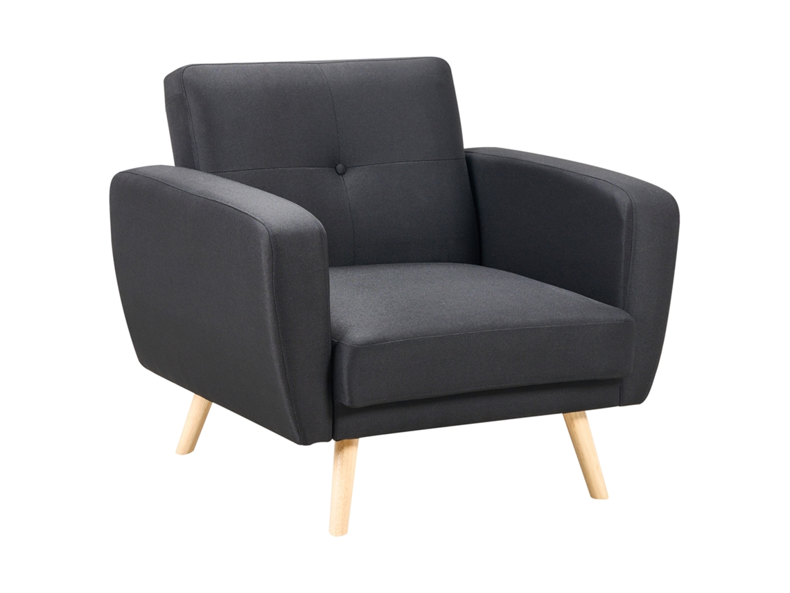 Poltrona Reclinável Beliani Florli De Tecido Preto 89x85x82