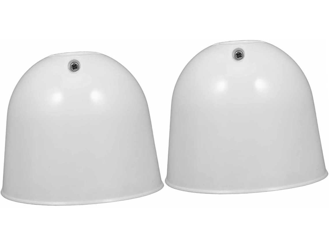 Conjunto De 2 Luminárias Com Copos De Pvc Branco Para Ventilador De Teto.