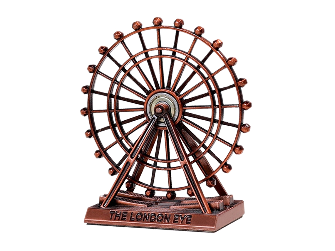 Ornamento de Rodas de Ferro Retrô Cor de Cobre para Mesa