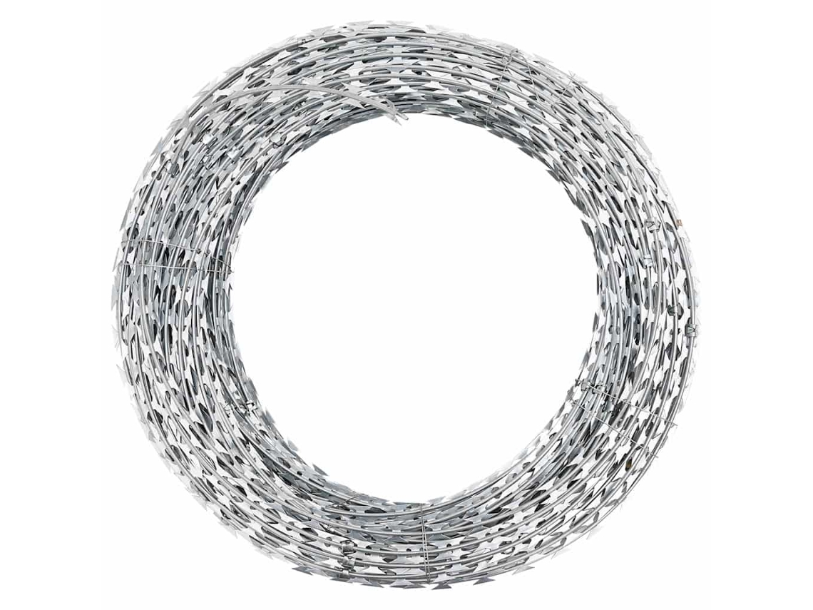 Vidaxl Rolo De Arame Farpado Bto-22 Concertina Aço Galvanizado 150 M