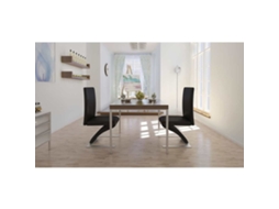 Vidaxl Cadeiras De Jantar 2 Pcs Couro Artificial Preto