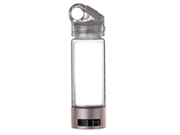 Garrafa De Água Hidrogenada De 400ml Com Eletrólise Dupla De Concentração E Visor Led