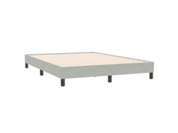 Estrutura de Cama Veludo Cinzento Claro MAISON EXCLUSIVE 160x210 cm