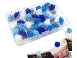 Tachinhas de parede genéricas, 30 peças decorativas com rosas, estéticas e