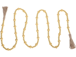 Decoração Guirlande Perles Bois Suspensre Mur Maison Pompon Bois Decoração