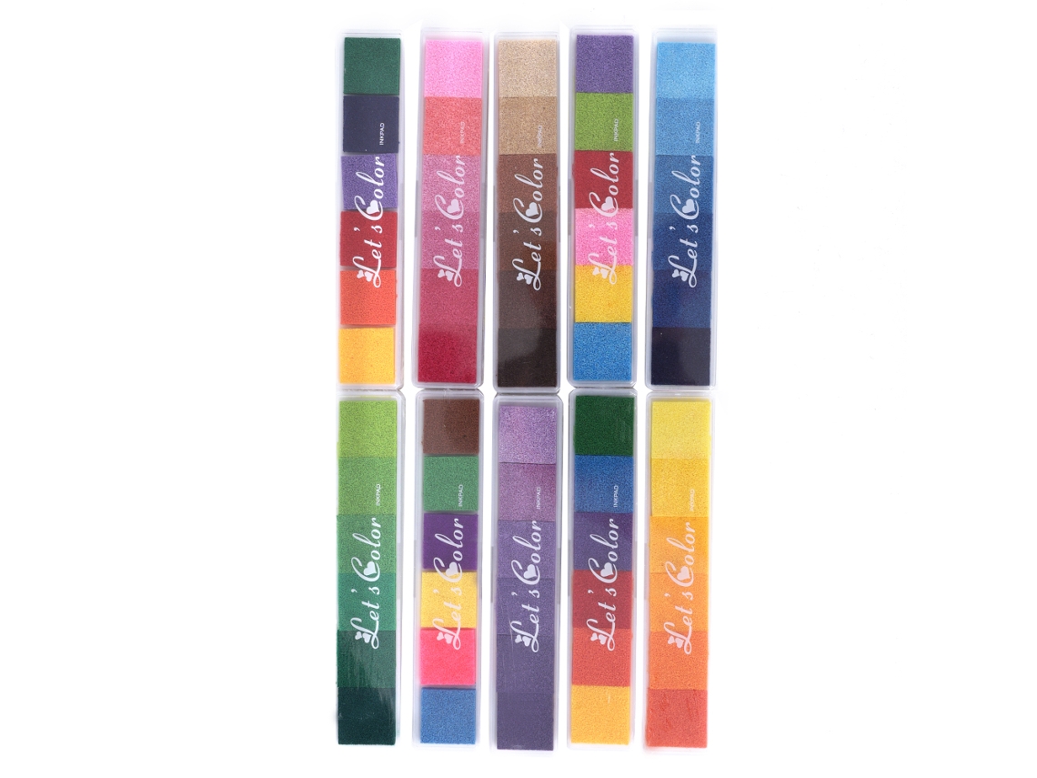 10 Peças De Tinta De Carimbos Coloridos Para Crianças, Bloco De Carimbos Multiusos