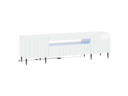 Vidaxl Gabinete De Tv Led Branco Brilhante Derivados De Madeira