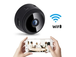 Mini Câmera de Segurança Sem Fio A9, Controle Remoto Via Wi fi, Resolução 1080p, Lente de 2mm MDUG