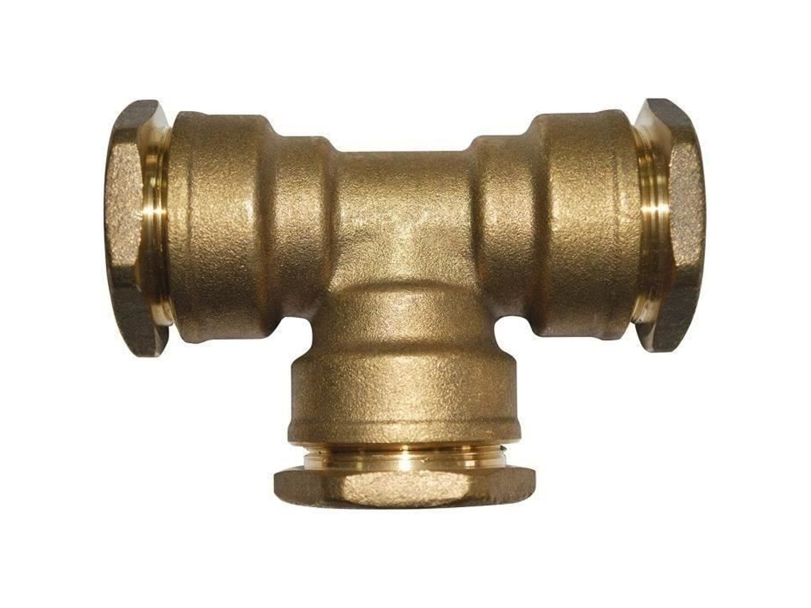 T De Fixação Boutte D 25 Mm Latão Comprimento De Encaixe 34 Mm Compressão