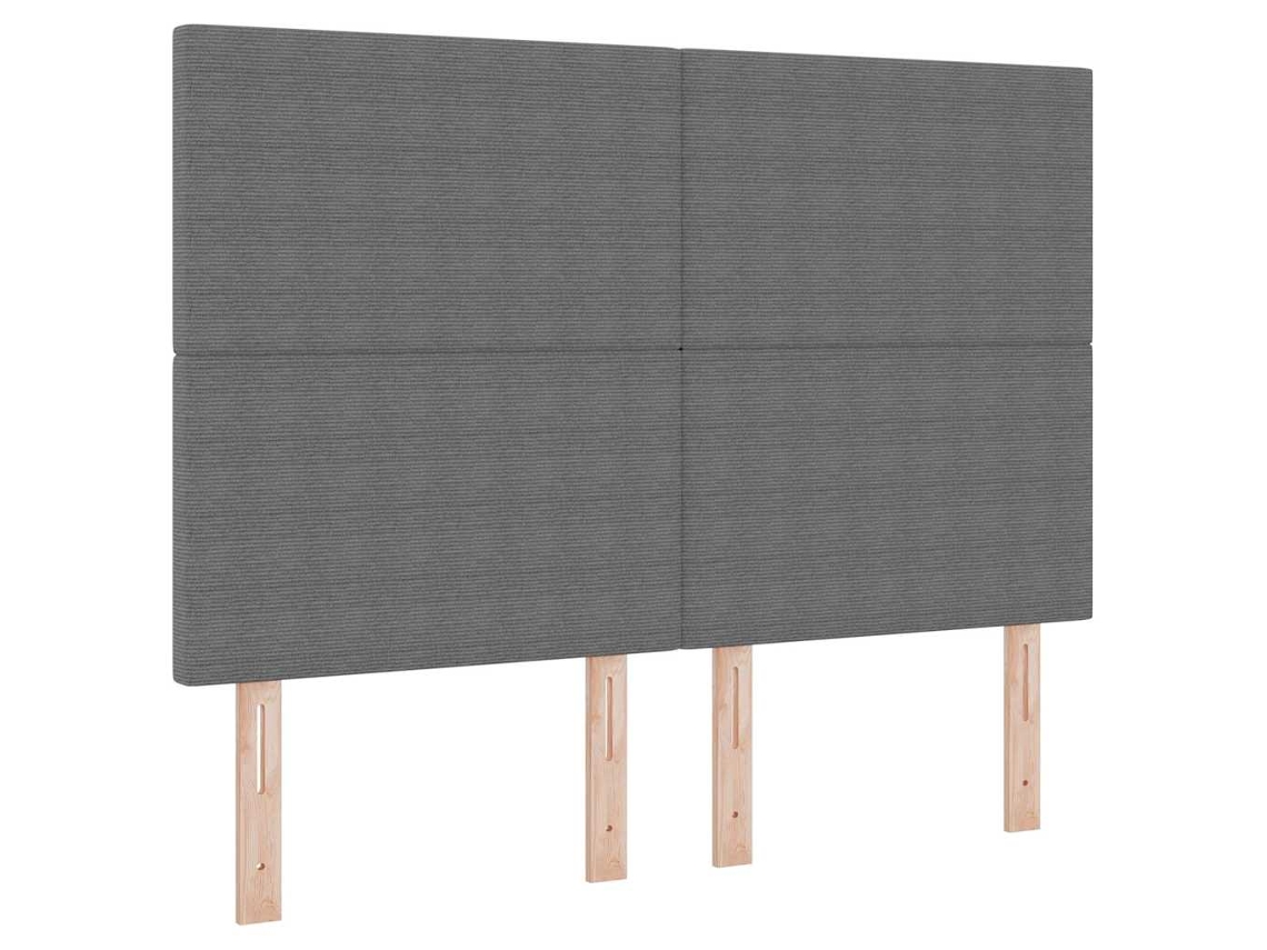 Cabeceira | Painel De Cama Cinzento-claro 160 Cm Tecido De Veludo Cotele