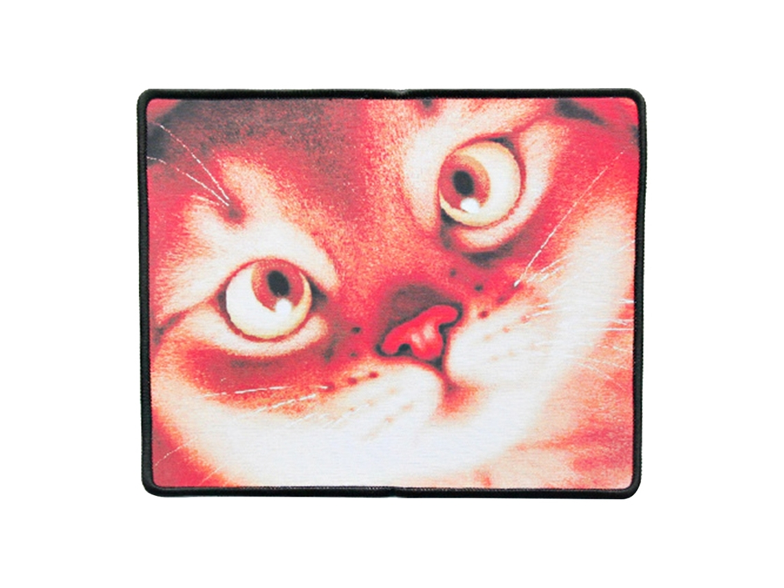 Mouse Pad Gamer Portátil Antiderrapante Com Desenho De Gato Vermelho Para Computador E Tablet 7542