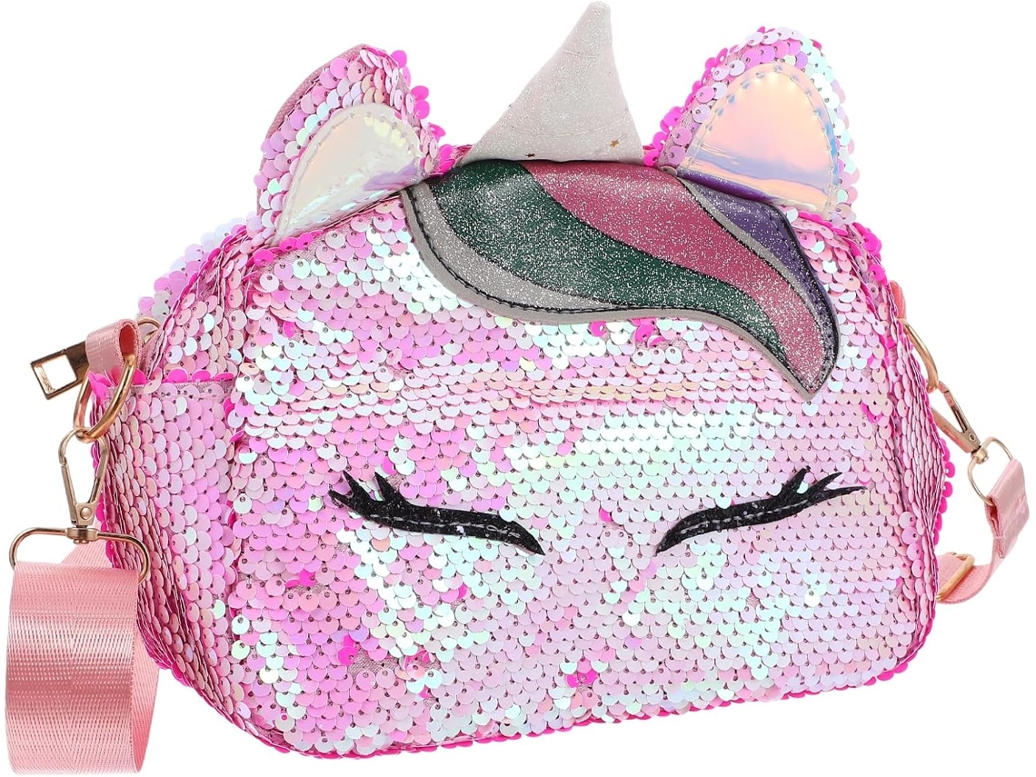Bolsa De Unicórnio Com Lantejoulas Para Mulheres E Meninas - Bolsa De Ombro Para Crianças E Meninas Pequenas.