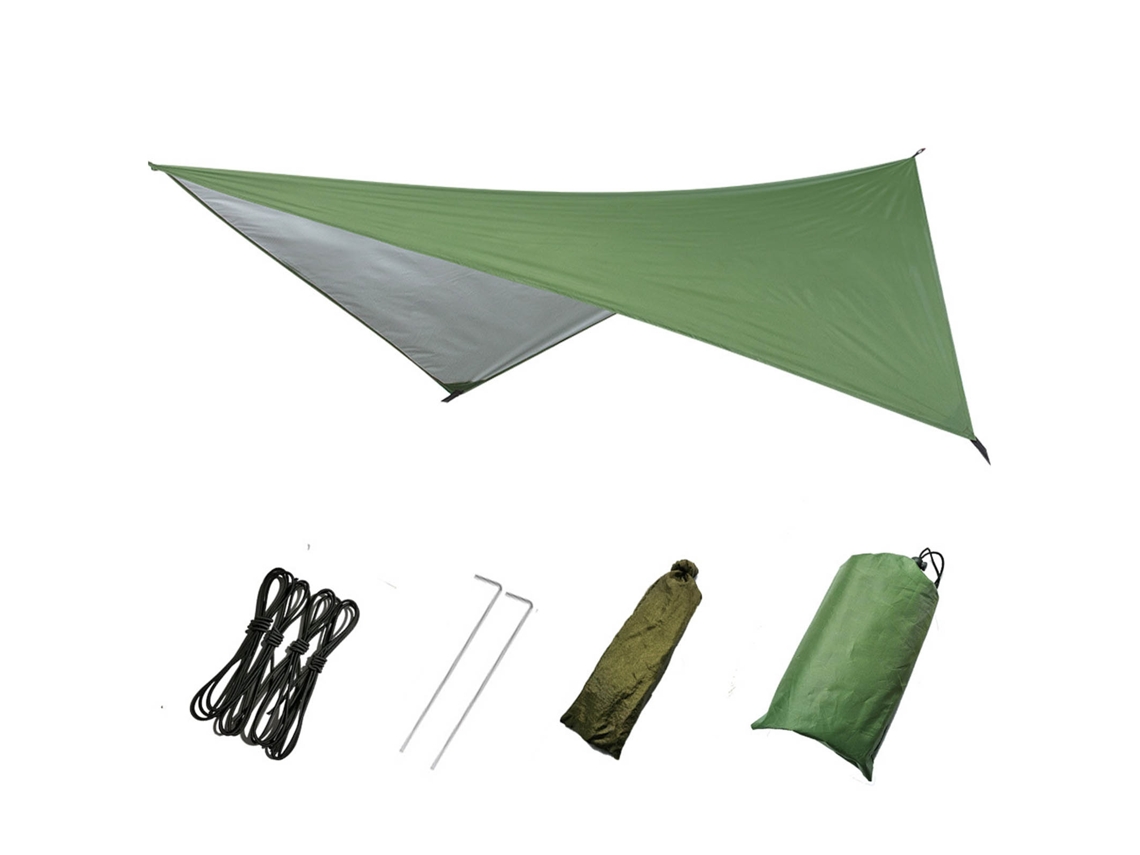 Toldo de Barraca Impermeável e Solar 300x300cm Verde Prateado
