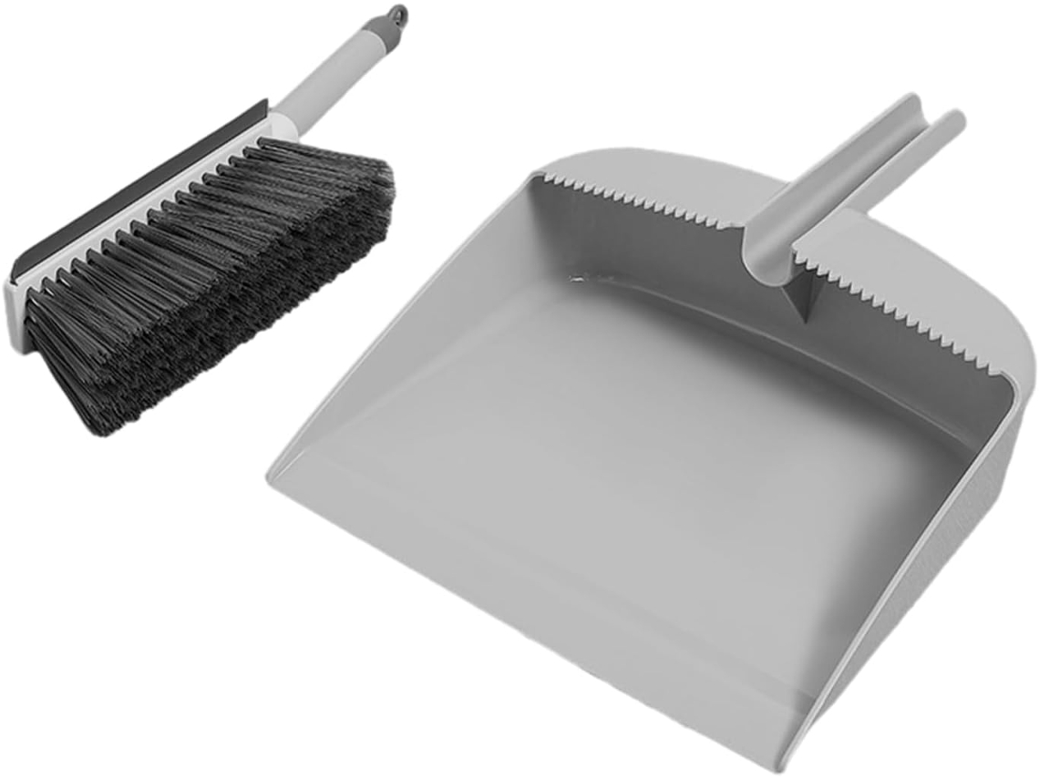 Conjunto De Vassoura Mão E Pá Lixo Com Dentes Pente