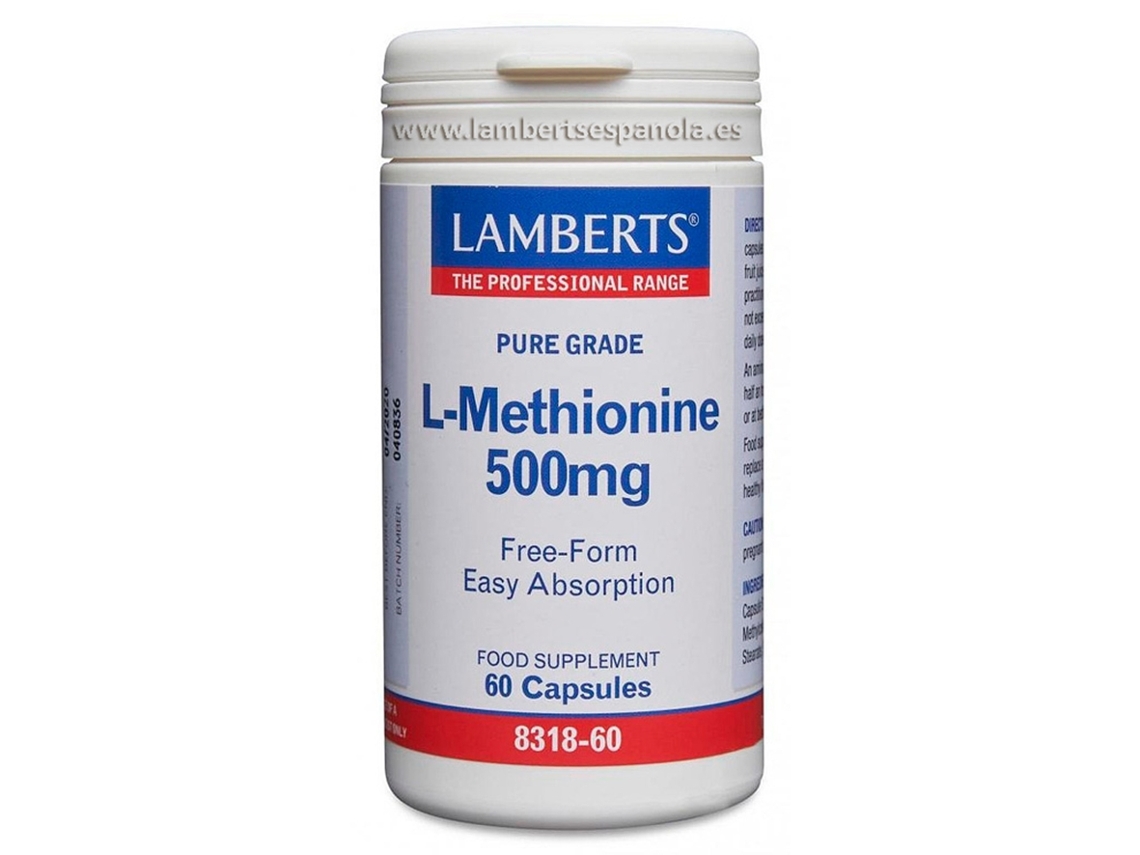 L-Metionina 500Mg 60 Cápsulas LAMBERTS