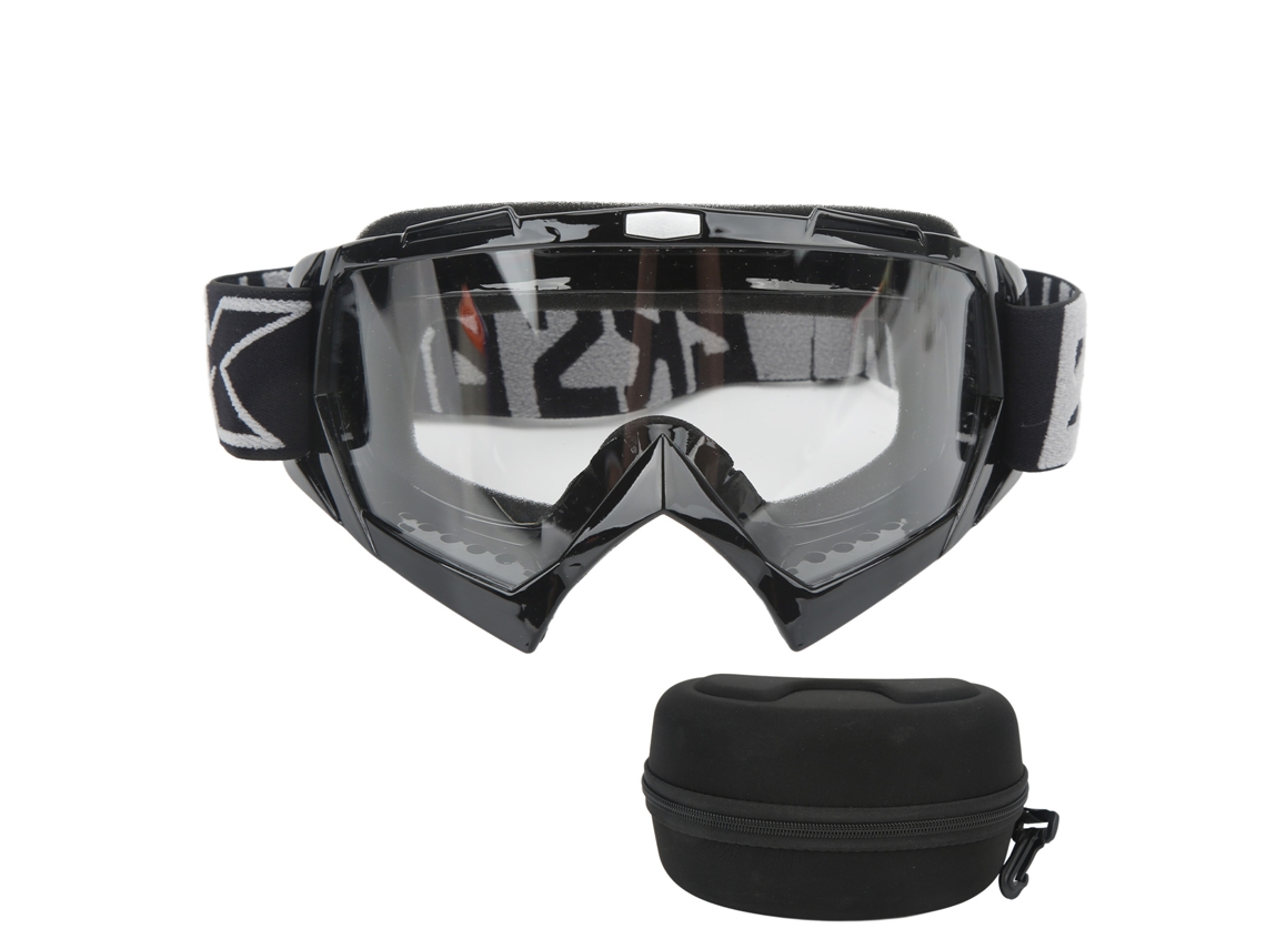 Óculos Moto Ajustáveis Off Road Transparente Preto