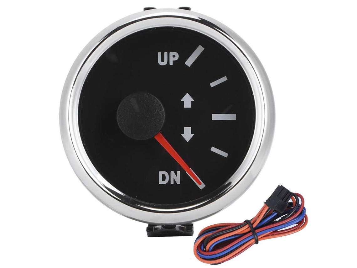 Manômetro De Ajuste Barco, 52mm 2 Polegadas Up Dn, Indicador De Inclinação 0a 190 Ohms, Luz De Fundo Vermelha Moldura