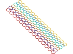 Anéis De Plástico Para Fichário Cryfokt, Pacote Com 90 Unidades, Anéis Multicoloridos Para Organizar Livros E Chaveiros
