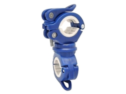 Suporte de Clamp Ajustável com Rotação de 360° para Lanterna de Bicicleta Azul Branco Vermelho YURU