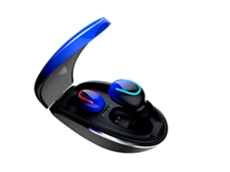 Fones Bluetooth Tws Ipx7 Estéreo Microfone Azul