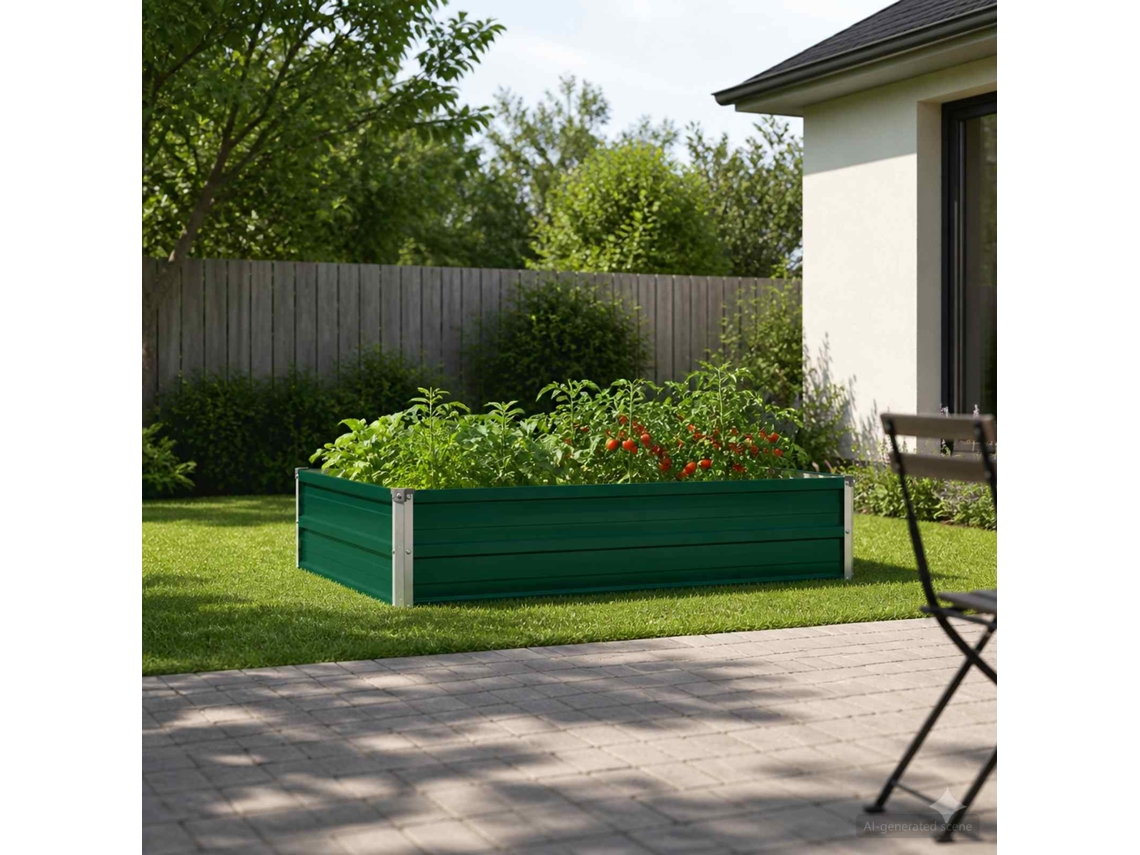 Vidaxl Cama De Jardim Elevada Verde 100 X 80 X 24 Cm