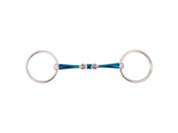 Bridões Articulados Duplos Trancar Sweet Iron 14 Mm Argolas 65 Mm Brigadeiro Azul 11.5 Cmbr