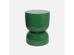 Mesa Lateral De Metal Efeito Brilhante, Verde Escuro