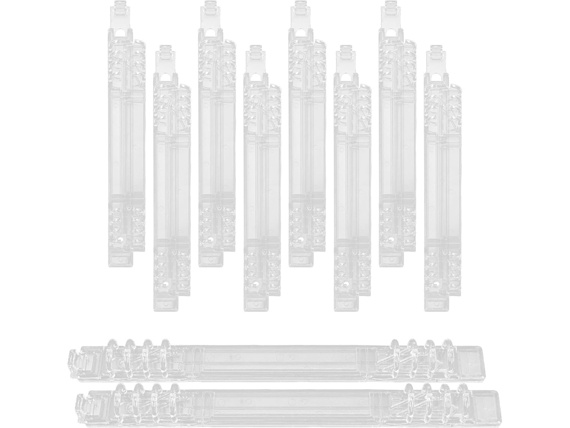Encadernação em espiral transparente de plástico Shineofi com 10 argolas para papel tamanho A5, 8 anéis para pastas, capacidade para