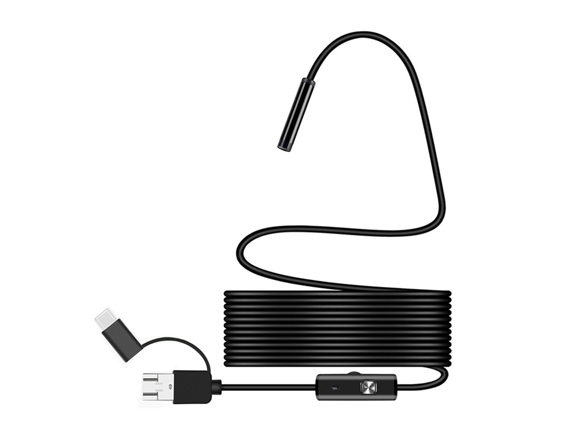 Endoscópio Industrial Usb (câmera Hd, Cabo De 5 Metros De Comprimento)