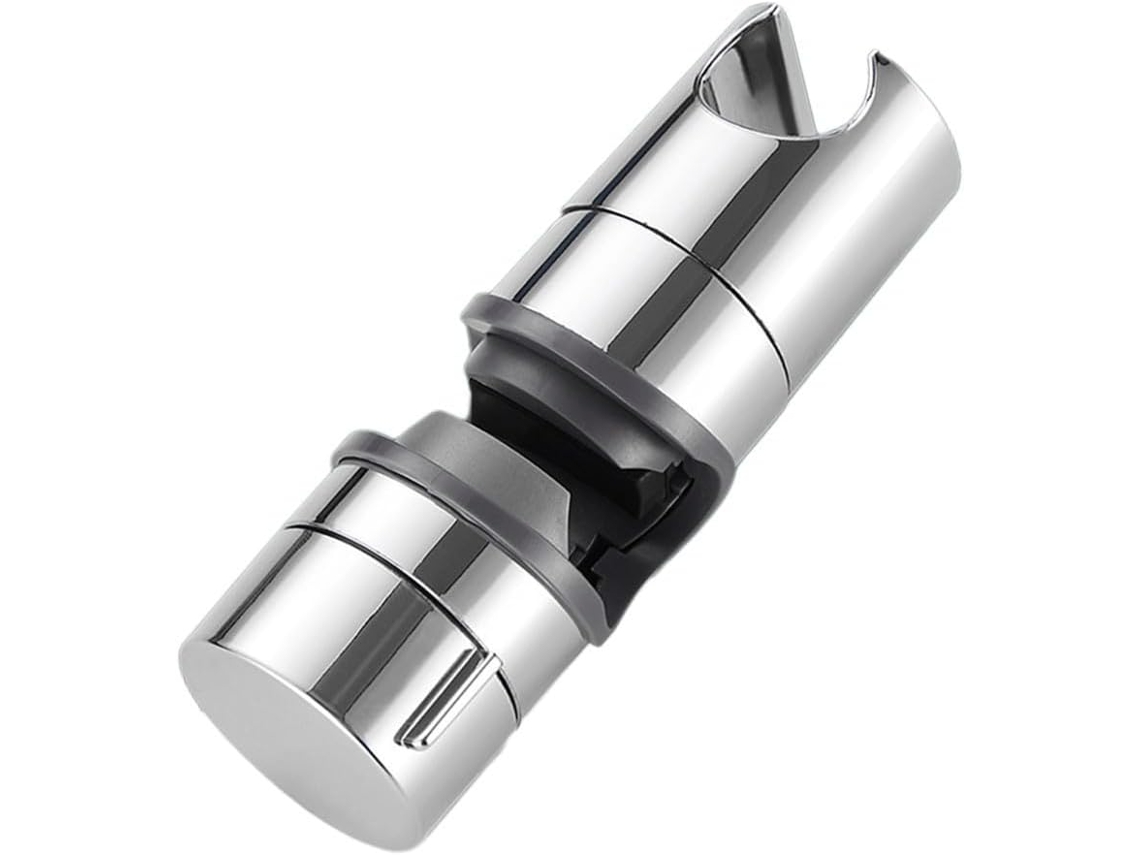 Suporte Ajustável Para Chuveiro Em Trilho De 18-25mm Cromado Abs Com Junta Esférica Giratória 360° Instalação Sem