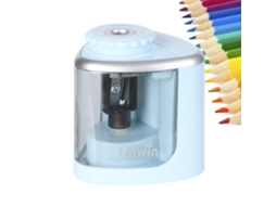 Apontador de Lápis Elétrico Portátil Tenwin Azul