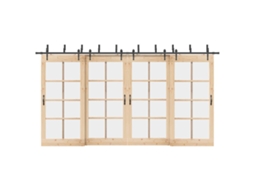 Vidaxl Kit De Ferragens Para Porta Deslizante 427 Cm Aço Preto