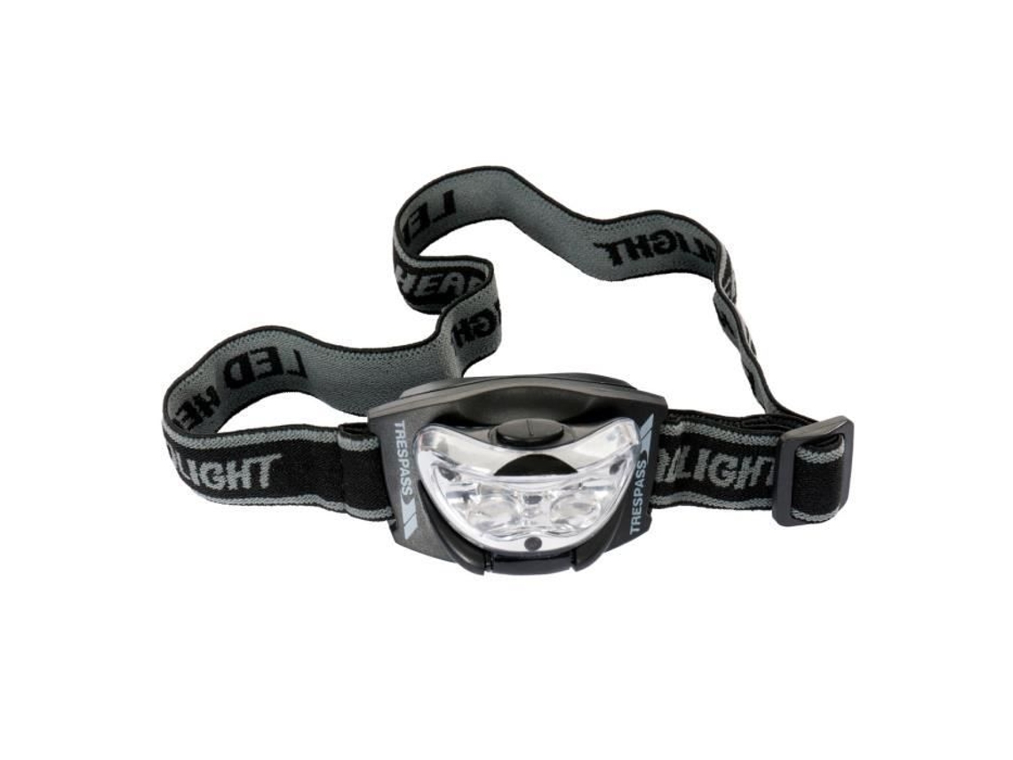 Lanterna de Cabeça Trespass com 3 Leds, Preta e Prata BRILVIBERA
