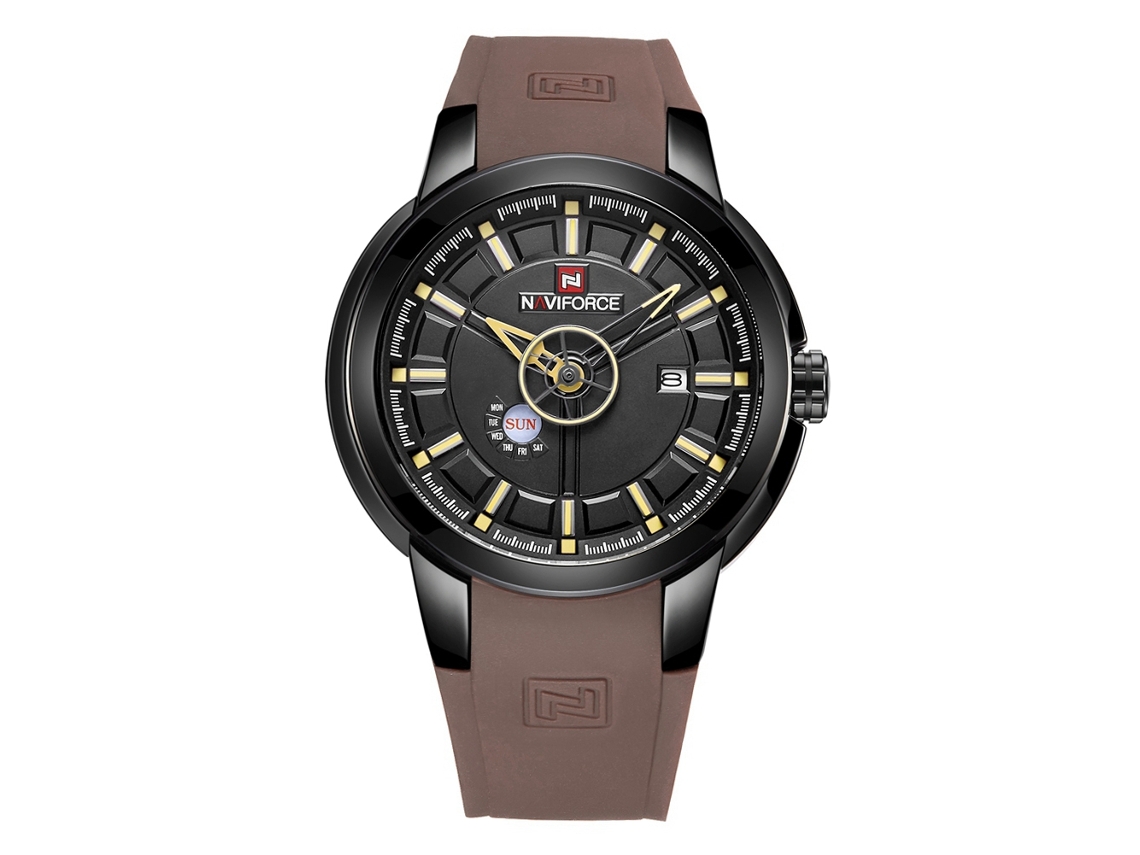 Relógio Masculino de Quartzo com Pulseira de Silicone Impermeável 3atm para Uso Diário e Outdoor