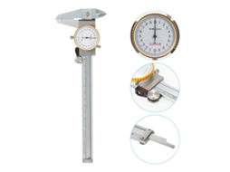 Paquímetro de Mostrador de Precisão YURU, Aço Inoxidável 0-150mm, 0.02mm, Anti impacto