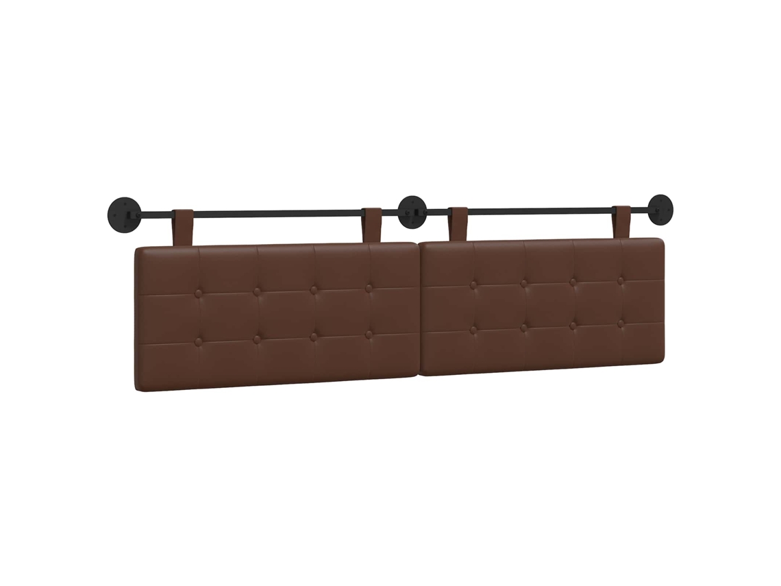 Conjunto 1 Cabeceira Suspensa Vidaxl Castanho Couro Sintético (190 X 55 X 5 Cm)