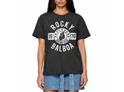 Rockinstone Rocky Movie Boxing Club Heather Black Adult T-shirt Size:m