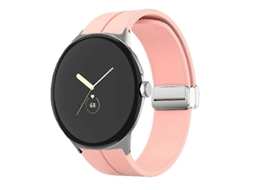 Pulseira De Silicone Dobrável De Cor Sólida Para Google Pixel Watch