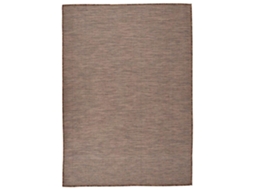 Vidaxl Tapete De Tecido Plano Para Exterior 140x200 Cm Castanho