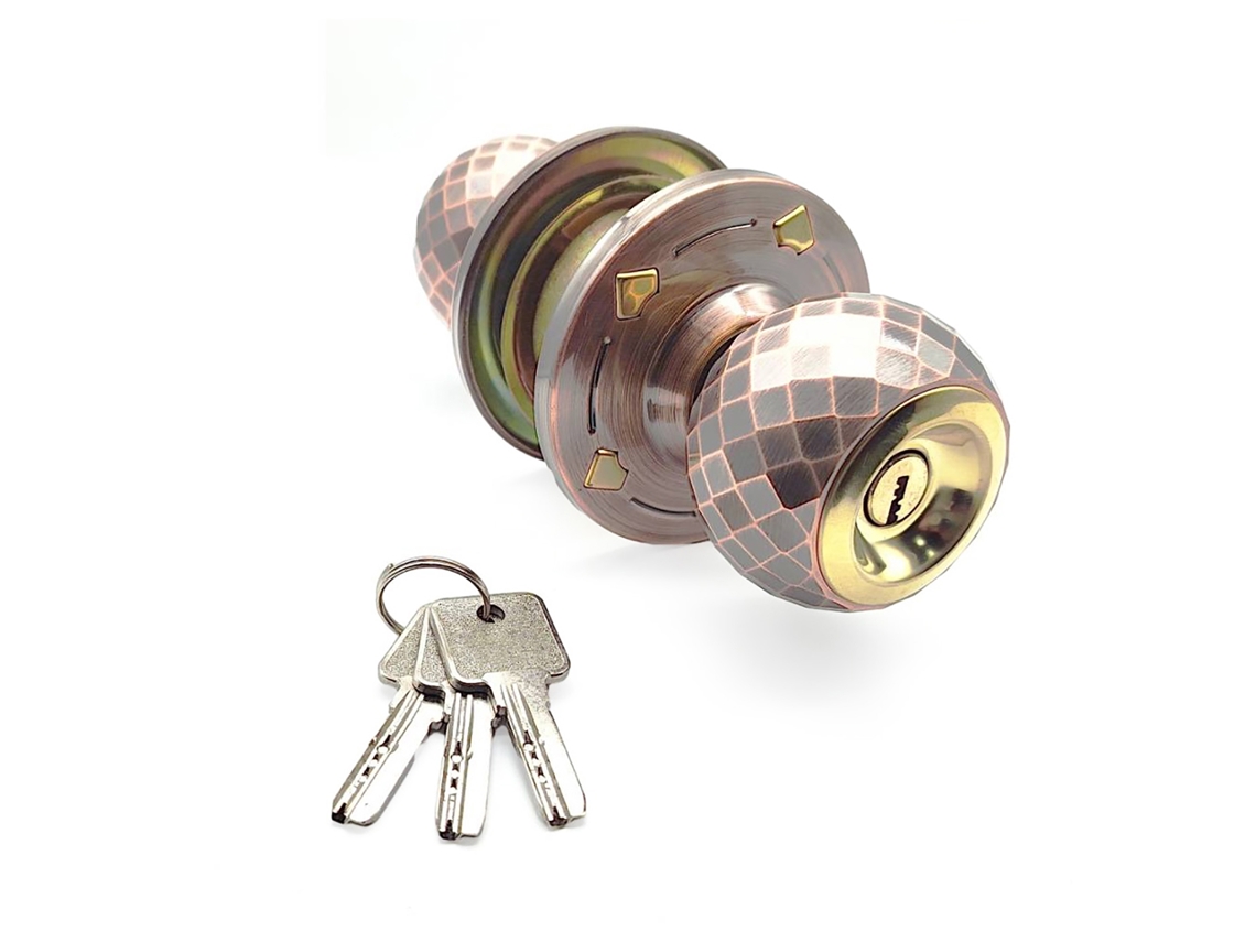 Chaveiro de Porta de Alumínio com 3 Chaves para Portas de Madeira