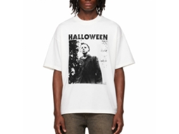 Rockinstone Halloween Watching Big Title White Adult T-shirt Size:m