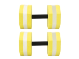 Halteres De Espuma Eva Para Exercícios Aquáticos Amarelo Branco