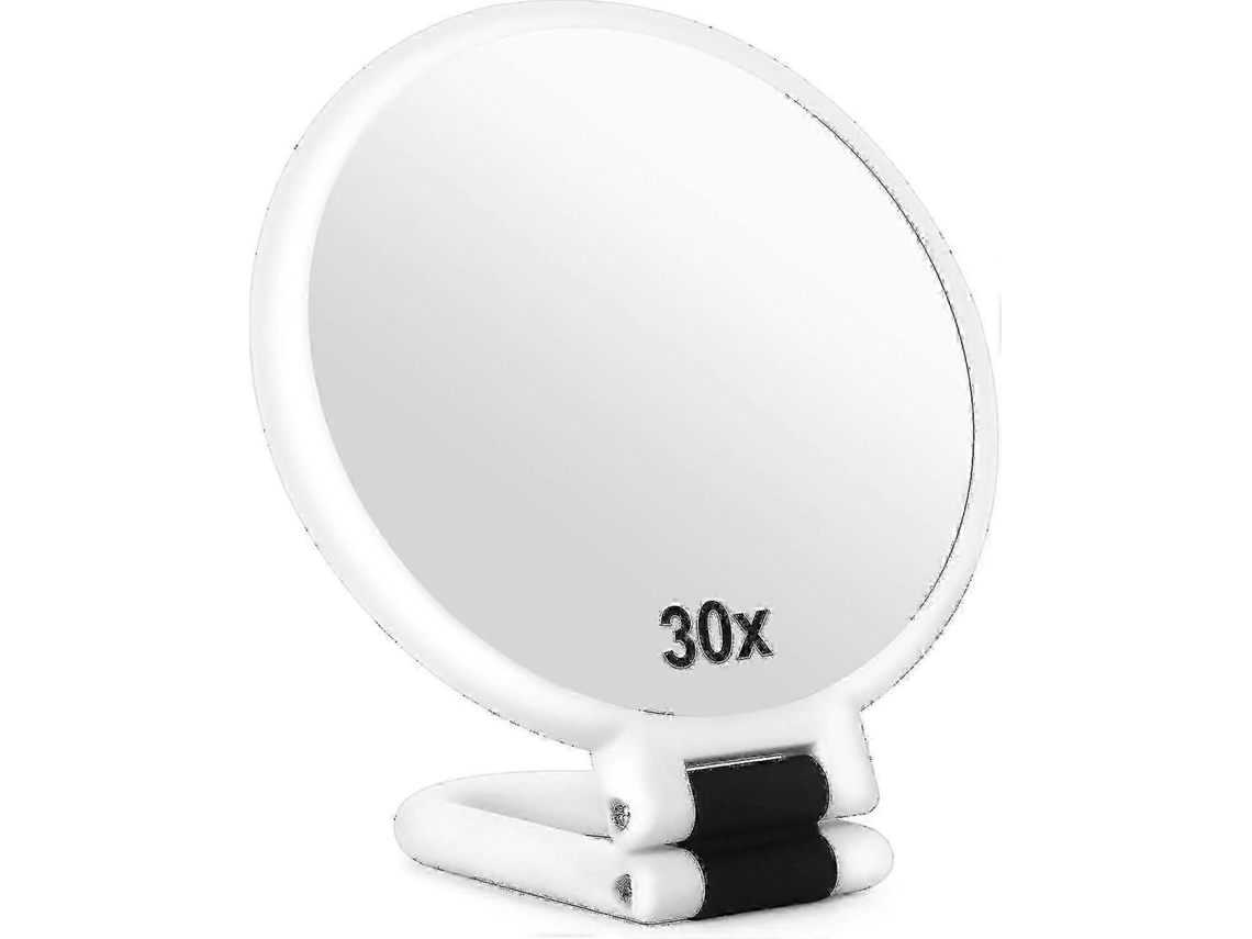 Espelho De Viagem Com Aumento De 30x, Alça, Dupla Face Com Aumento 1x E 30x