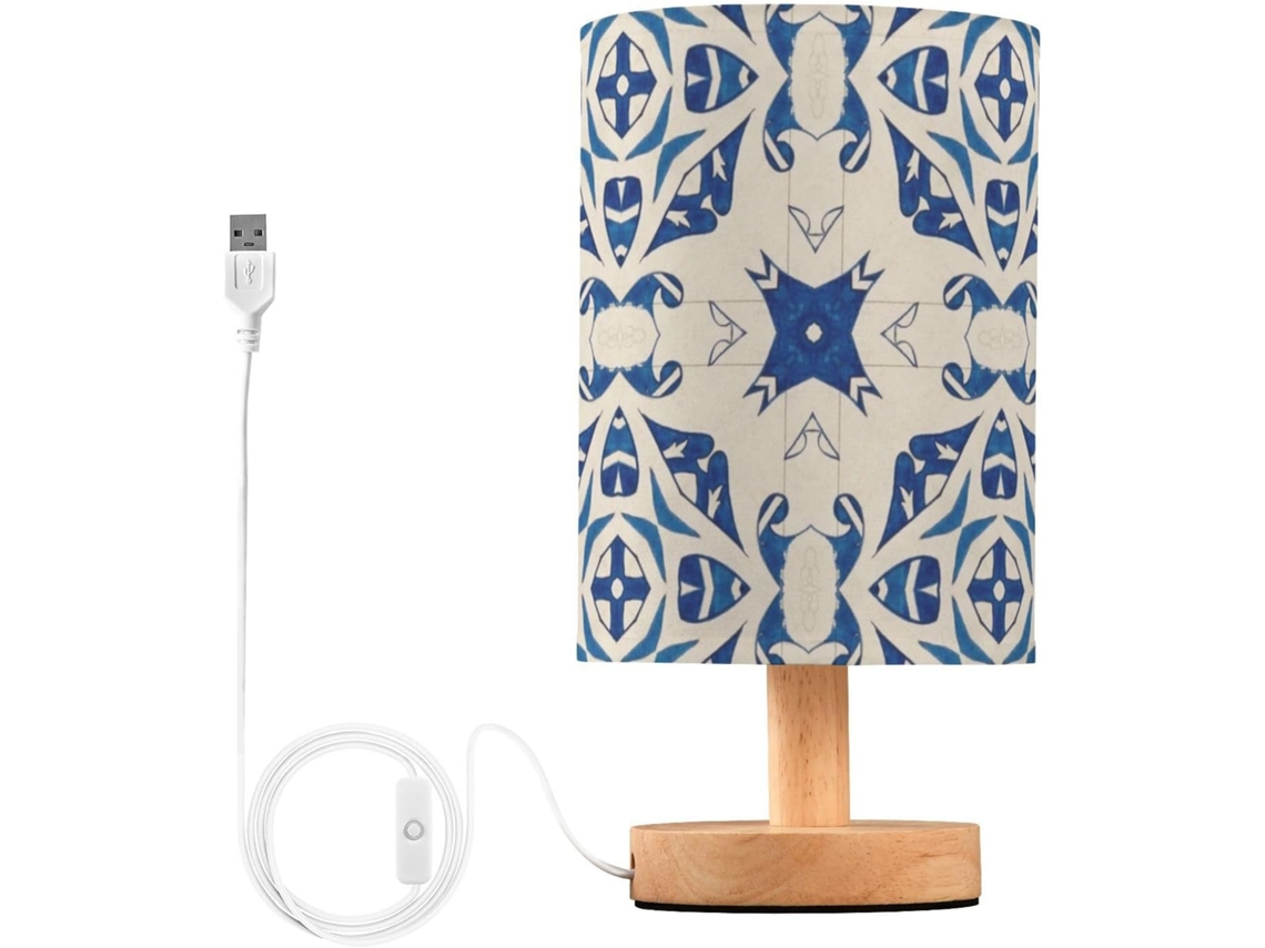 Luminária noturna USB Kill, com design exclusivo em azul marinho, ideal para mesa de cabeceira ou escrivaninha.